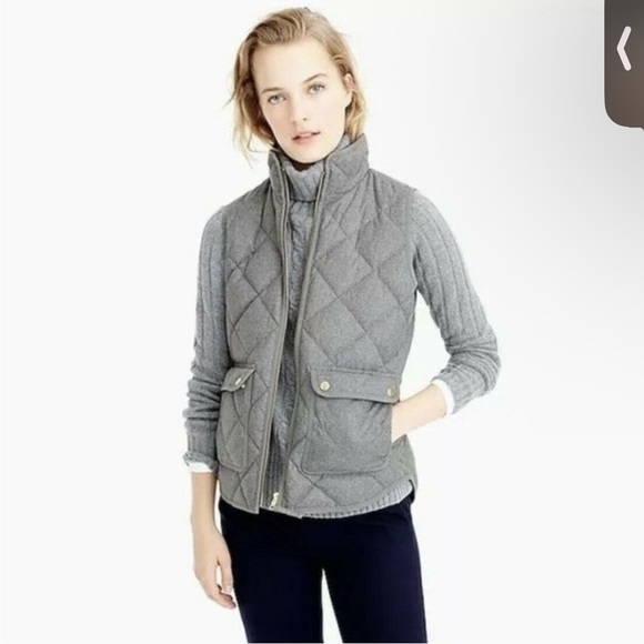 J. Crew Jackets & Blazers - J. Crew Excursion Gray Quilted Puffer Vest Size Small